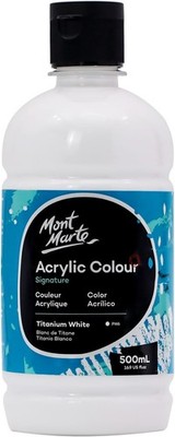 Semi-Matte Acrylic Paint, 16.9oz Titanium White for Wood and Paper