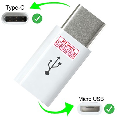 MicroUSB auf Type C Connector Weiß für Samsung Galaxy C5 C7 C9 Pro GH98-41290A