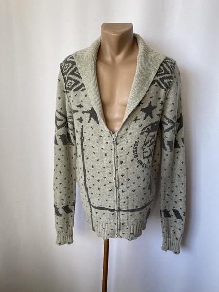 Men Diesel Sweater Grey Wool 38 / M / 46