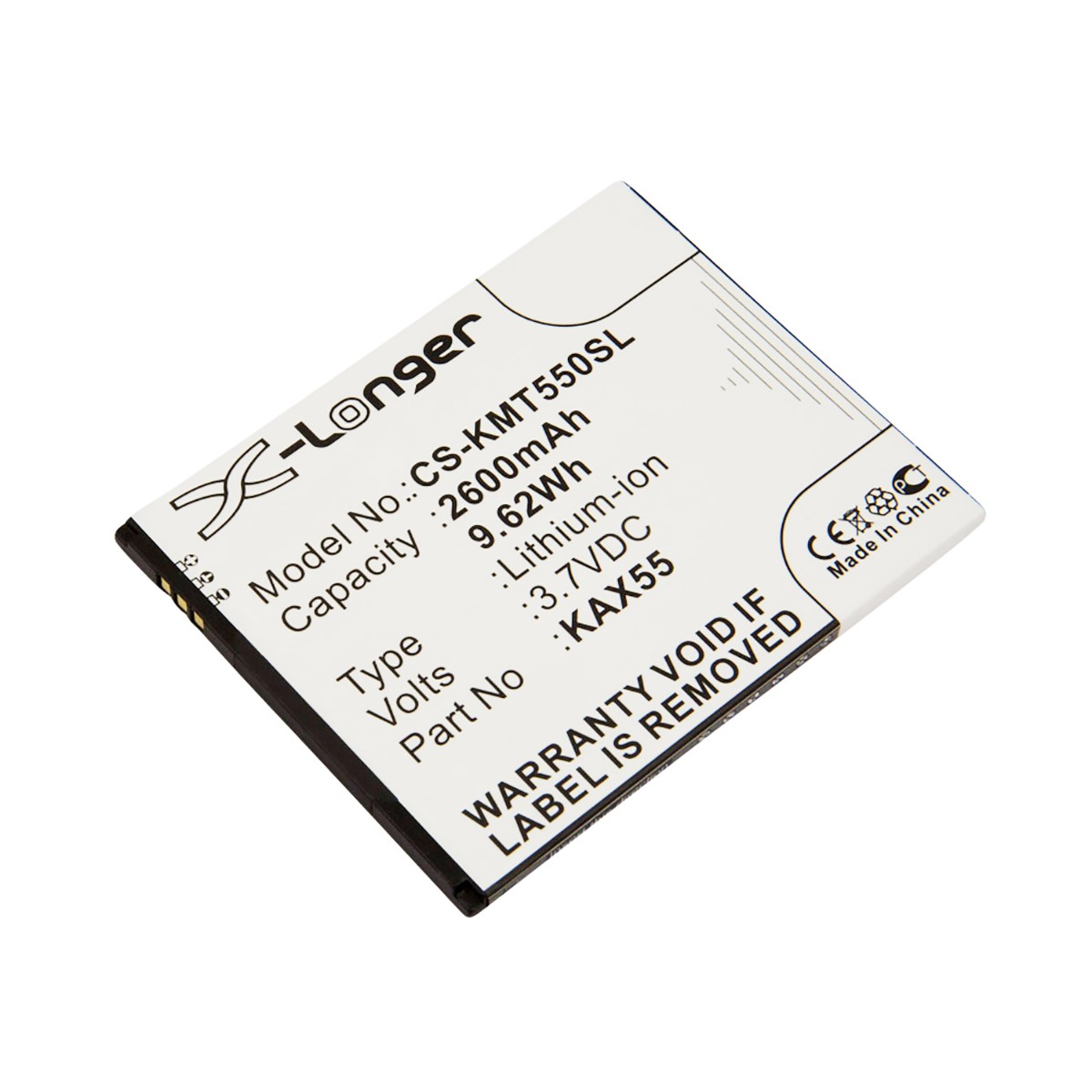 Batterie Kazam Trooper X5.5 Avizar neuve 3.7V bloc de rechange 2600mAh