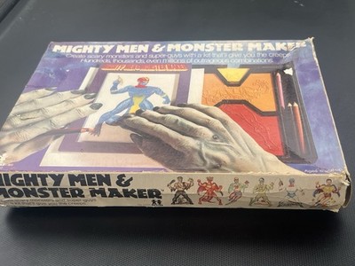 1970 s Tomy Mighty Men &Monster Maker Drawing Kit Complete w/ Instructions