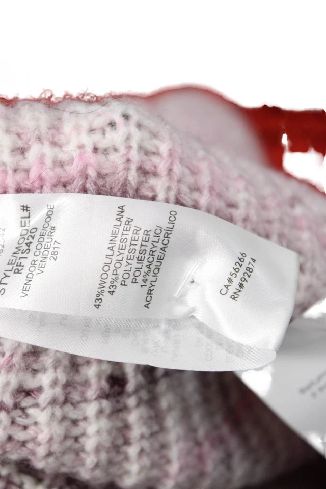 Splendid Womens Long Sleeves Crew Neck Sweater Purple White Size Extra Small - Image 4 of 4