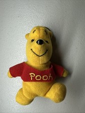 Vintage Disney Winnie The Pooh Stuffed Winnie The Pooh With Zipper Keychain