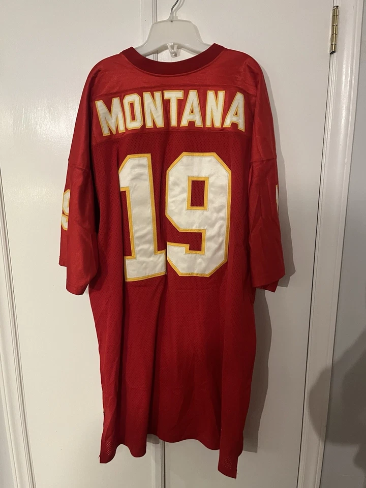 Camiseta Joe Montana 19 Kansas City Mitchell & Ness Vintage 1994 Throwbacks 4XL Foto 2 de 4
