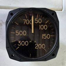 Aircraft Air Speed Indicator/mach Meter Type F2A Sn# Af45-4745 Spec# 94-27335-B Aircraft Air Speed Indicator/mach Meter Type F2A Sn# Af45-4745 Spec# 94-27335-B