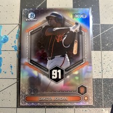 2026 Bowman - Dakota Jordan #BTP-91 - Top 100 Insert - San Francisco Giants