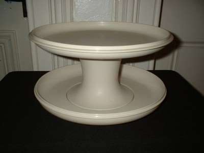 REDUZIERT VINTAGE TUPPERWARE STANDSCHALE KUCHEN GATEAU CHIPS/SNACKS 10,5'' 1531-2