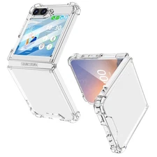 For Samsung Galaxy Z Flip 7 Hard Gummy Protective Cover Slim Transparent Case