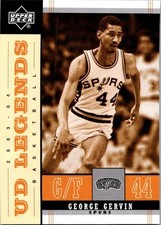 2003-04 Upper Deck Legends #81 George Gervin Throwback basketball card 8MMMM