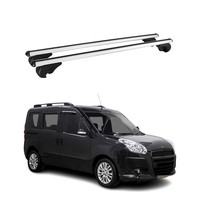 DachträGer GrundtäGer FüR Fiat Doblo 2010-2022 75Kg Alu Silber 2 Tlg