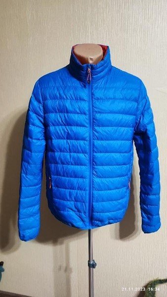 Men Rock Experience Puffer Jacket Navy Nylon 38 /