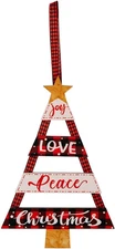 Wooden Christmas Ornaments for Tree Decoration Joy Love Peace Christmas Sign Dec