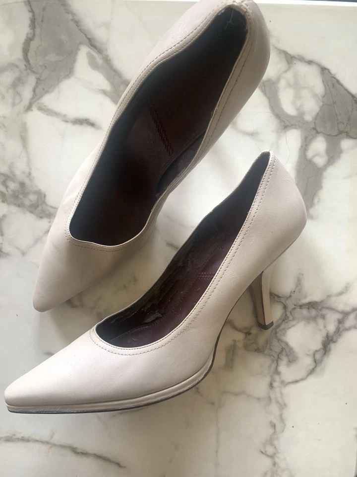 Zapatos de tacón TAHARI 100 % cuero nude - beige nude - 10 M - ¡LEER!! Foto 2 de 4