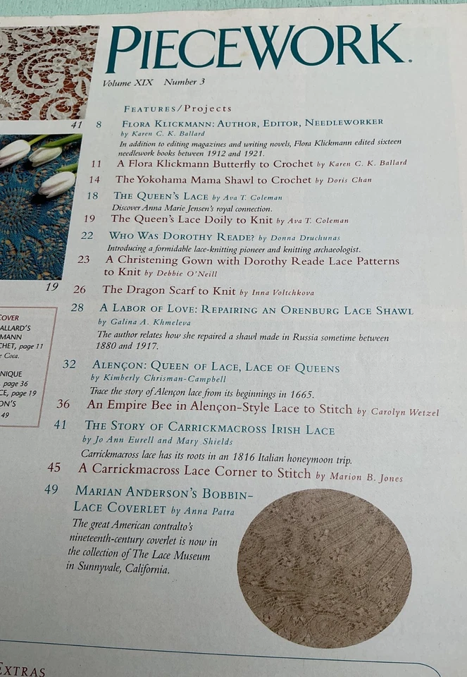 3 issues Piecework 2011 Numbers 1, 2 and 3 - Image 3 of 4