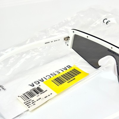 BALENCIAGA BB0003S SKI 0003 White Silver Mirrored Slim  display picture 2