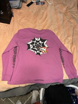 Chrome Hearts Matty Boy Purple Spider Web Long Sleeve Size XL READ DESCRIPTION