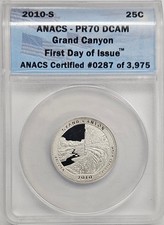 2010-S Grand Canyon National Park, AZ Quarter ANACS PR-70 DCAM First Day #0287