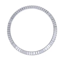 18K WHITE GOLD FLUTED BEZEL FOR ROLEX 126200, 126284, 126234, 128349, 128239