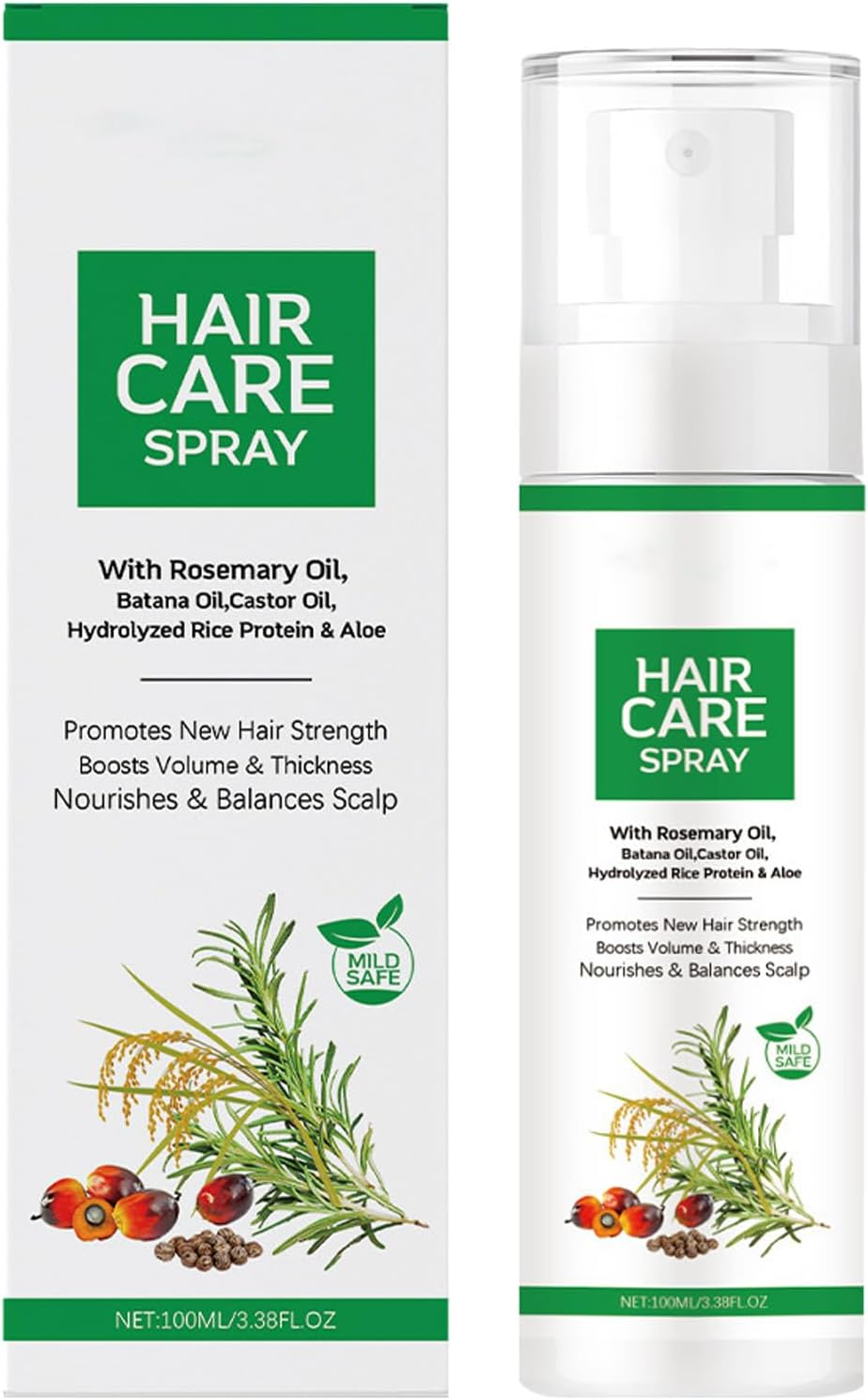 Hair Growth Serum Spray, 120ML Natural Hair Growth Spray with Rosemary, Batana &