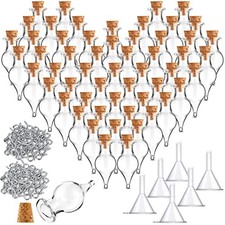 Mini Glass Bottles Potion Teardrop Shaped Glass Bottles Jars with Cork 186