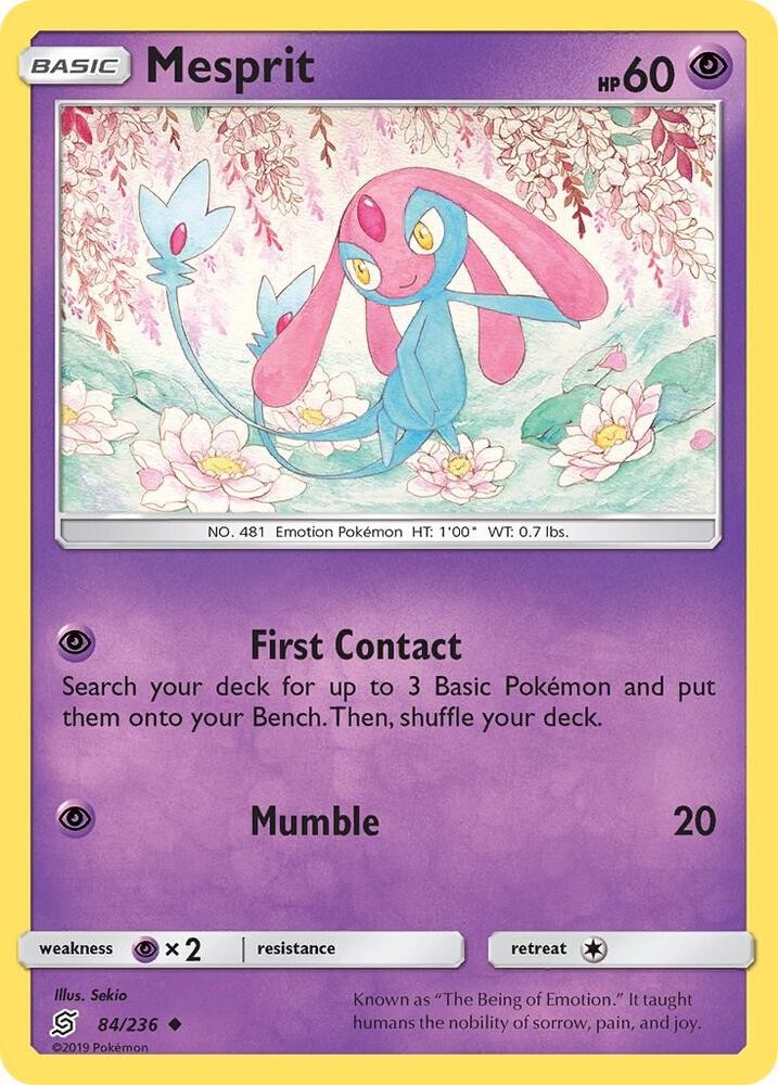 Mesprit #84/236 Sm - Unified Minds Uncommon Pokemon TCG LP