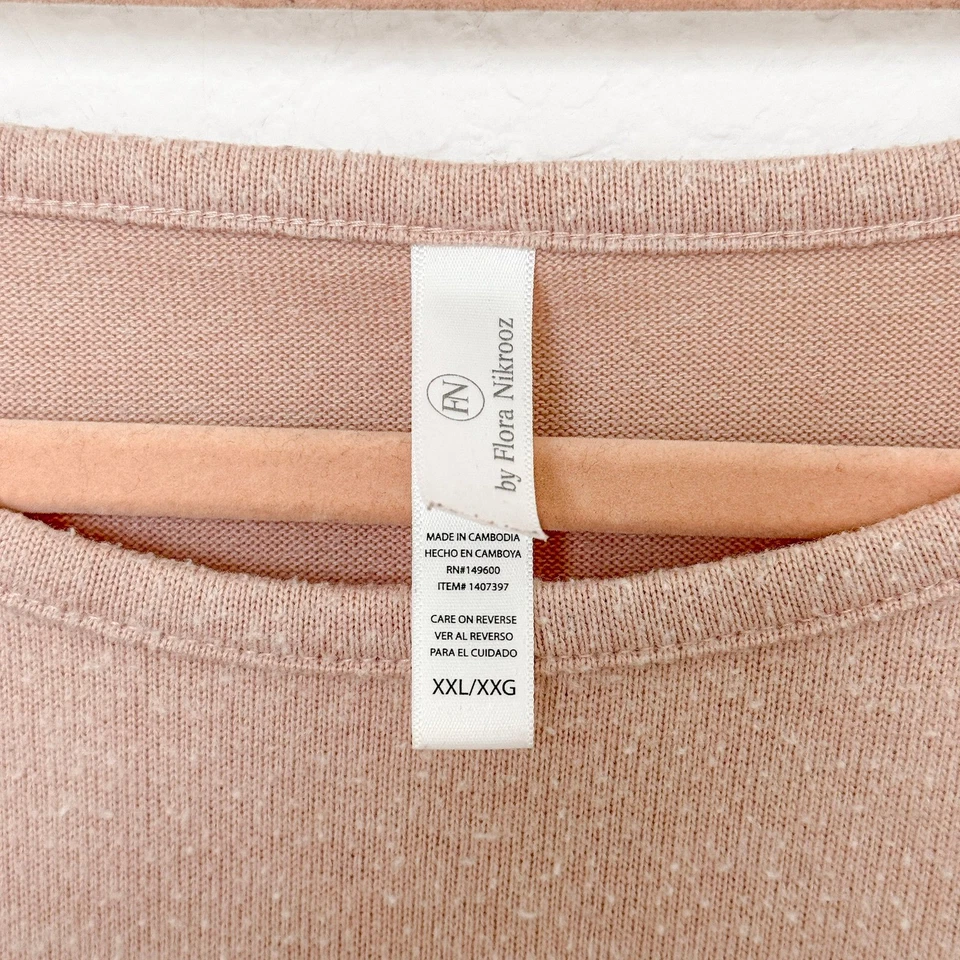 Conjunto de pijama Flora Nikrooz para mujer talla XXL rosa manga larga salón dormir encaje acogedor Foto 3 de 4