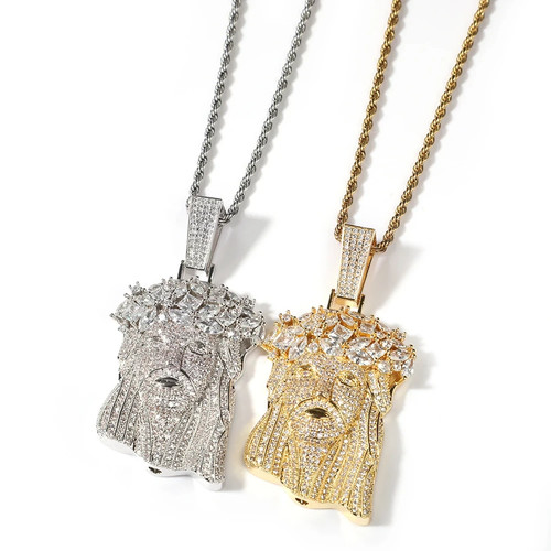 Ciondolo Baguette MOISSANITE completamente ghiacciata pezzo di Gesù passa prova hip hop grande - Foto 6 di 9