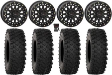 System 3 SB-6 15" Wheels Black (4+3) 32" ATX470 Tires Textron Wildcat XX