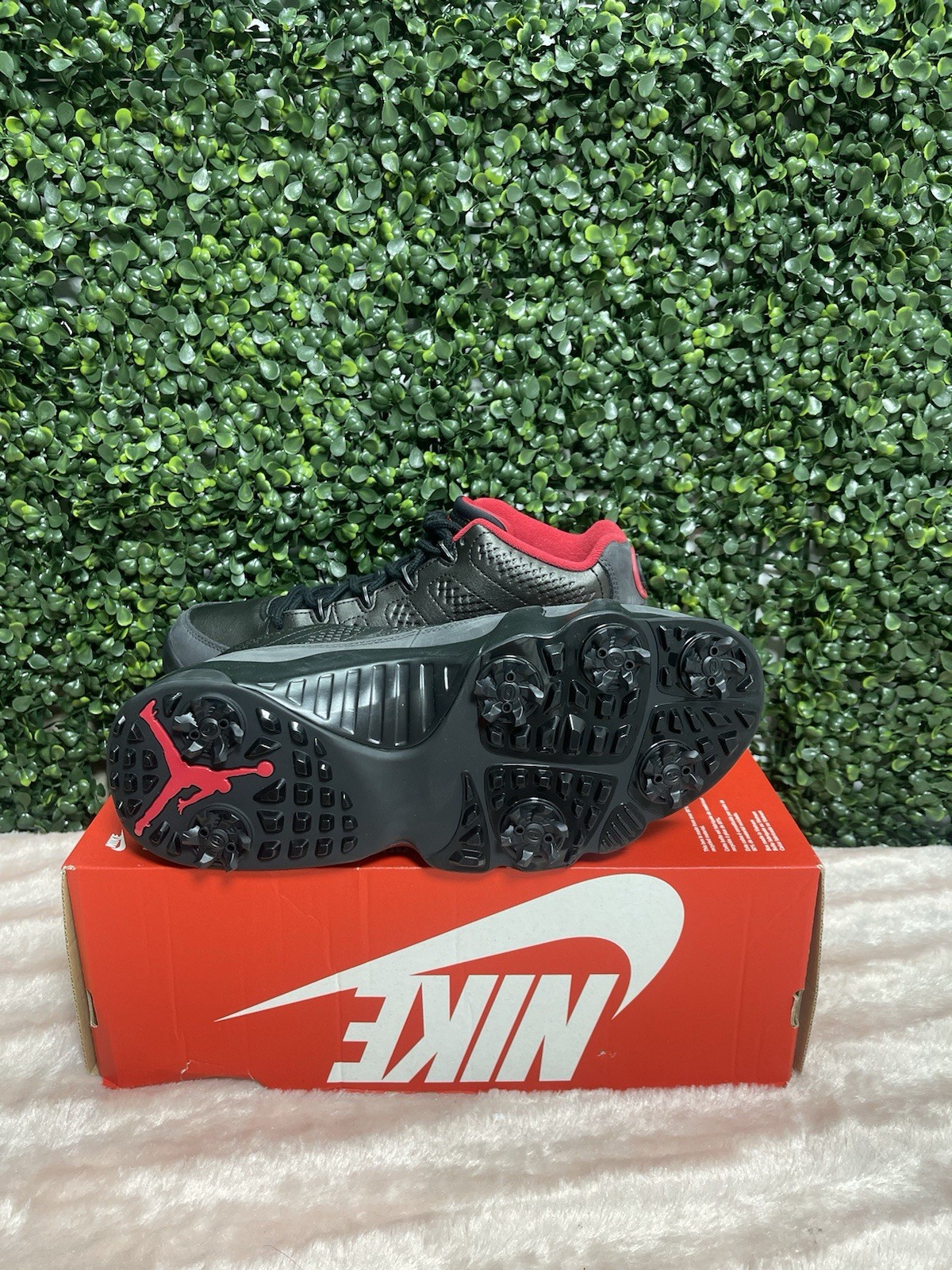 Men's Nike Air Jordan 9 Retro Low Golf 'Charcoal Black/Red' FJ5934-002 Size 9.5 thumbnail 8