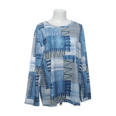 China, Langarmshirt, Größe: 3XL, Blau/Grau/Weiß/Mehrfarbig #Dfr