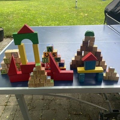 Vintage Classic Building Blocks Lot of 95 Blocks!!!
