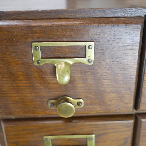 Vintage Table Top Filing Drawers Cabinet Card Index Oak 1930's #102930 - Picture 12 of 20