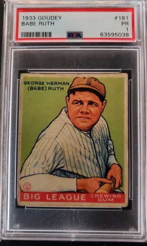 1933 Goudey Babe Ruth #181 PSA 1