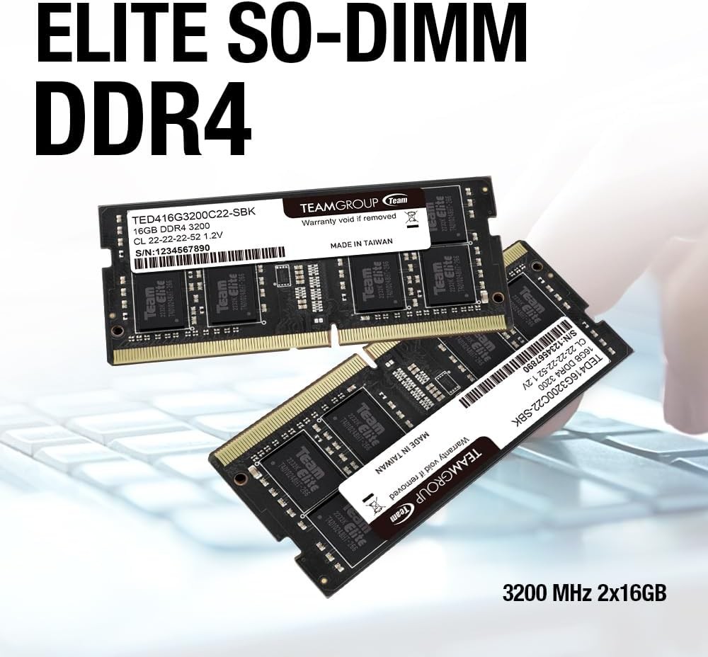 TEAMGROUP Elite DDR4 16GB Single 3200MHz PC4-25600 CL22 SODIMM 260