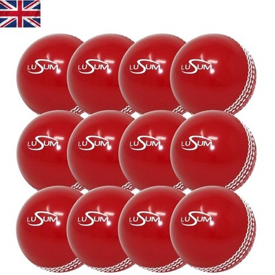12 rote Sicherheits Incrediball Cricketbälle für Jugendliche - perfekt für Trainingsübungen