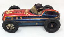 Rare Vintage Bandai Tin Litho Friction 54 Sparkling Rocket Car Racer Toy Japan