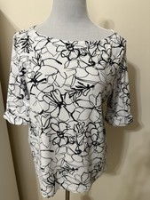 Maglia donna taglia grande GLORIA VANDERBILT scollo barca gomito-polsino-manica multi