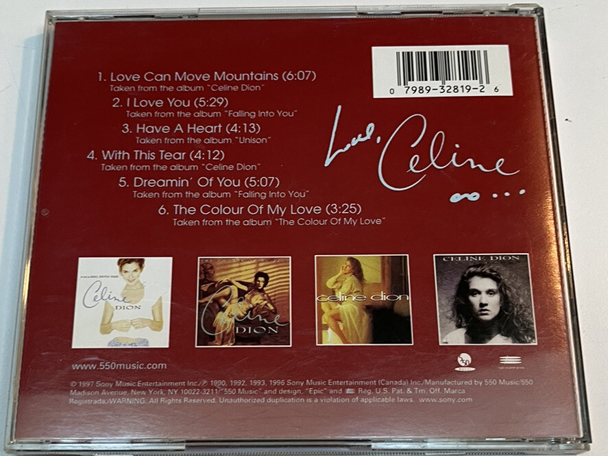 CELINE DION VOICE OF LOVE CD セリーヌ Celine Dion – Voice Of Love – CD (Compilation, Promo), 1994