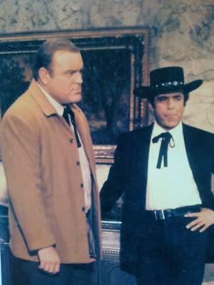 TOP BONANZA Farbfoto Dan Blocker (Hoss) u. Pernell Roberts! (Adam) RAR!