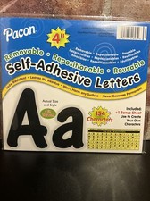 Pacon 4  Self-Adhesive Letters 154 Characters Removable Reusable - New