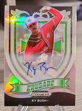 Ky Bush 2021 Prizm Draft Picks Crusade Autograph Silver Prizm Angels/White Sox