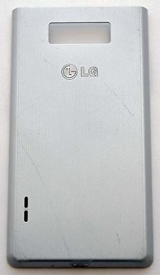 GENUINE LG P705 Optimus L7 BATTERY COVER Door SILVER Android phone back P700 OEM