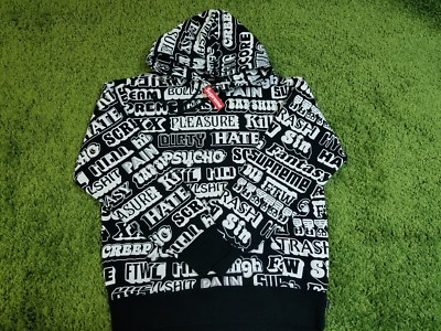 Supreme F/W 2017 Hysteric Glamour Text Hooded Sweatshirt (Black
