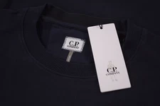 C.P. (CP) Company NWT Crew Neck Sweat Shirt Size L In Blue With Logo Chest 
