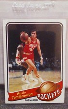 1979-80 TOPPS  BASKETBALL #41 RUDY TOMJANOVICH FORWARD HOUSTON ROCKETS NM-MT