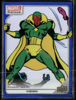 2023 Upper Deck Marvel Platinum Blue Rainbow #167 - Vision