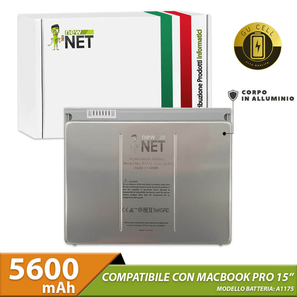 Batteria A1175 MacBook Pro 15 5600mAh - Miglior Rapporto Qualità/Prezzo