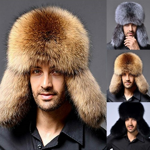Uomo Colbacco Caldo Cappello Sci Ushanka Russo Cosacco Pelliccia Finta  Camoscio. | eBay