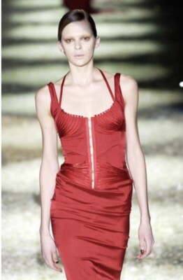 GUCCI BY TOM FORD VINTAGE RUNWAY Bondage Corset Dress Iconic