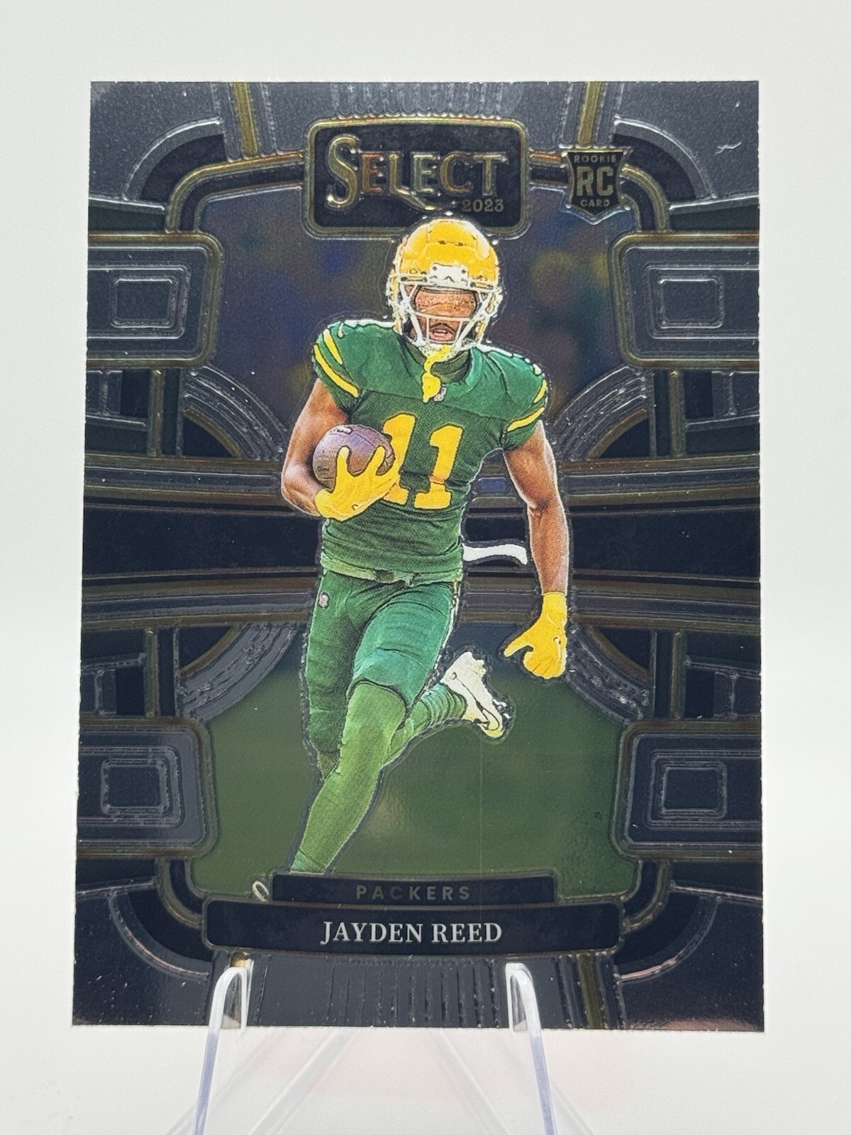 2023 Panini Select - Concourse Black & Gold Prizm Die-Cut #38 Jayden Reed (RC)